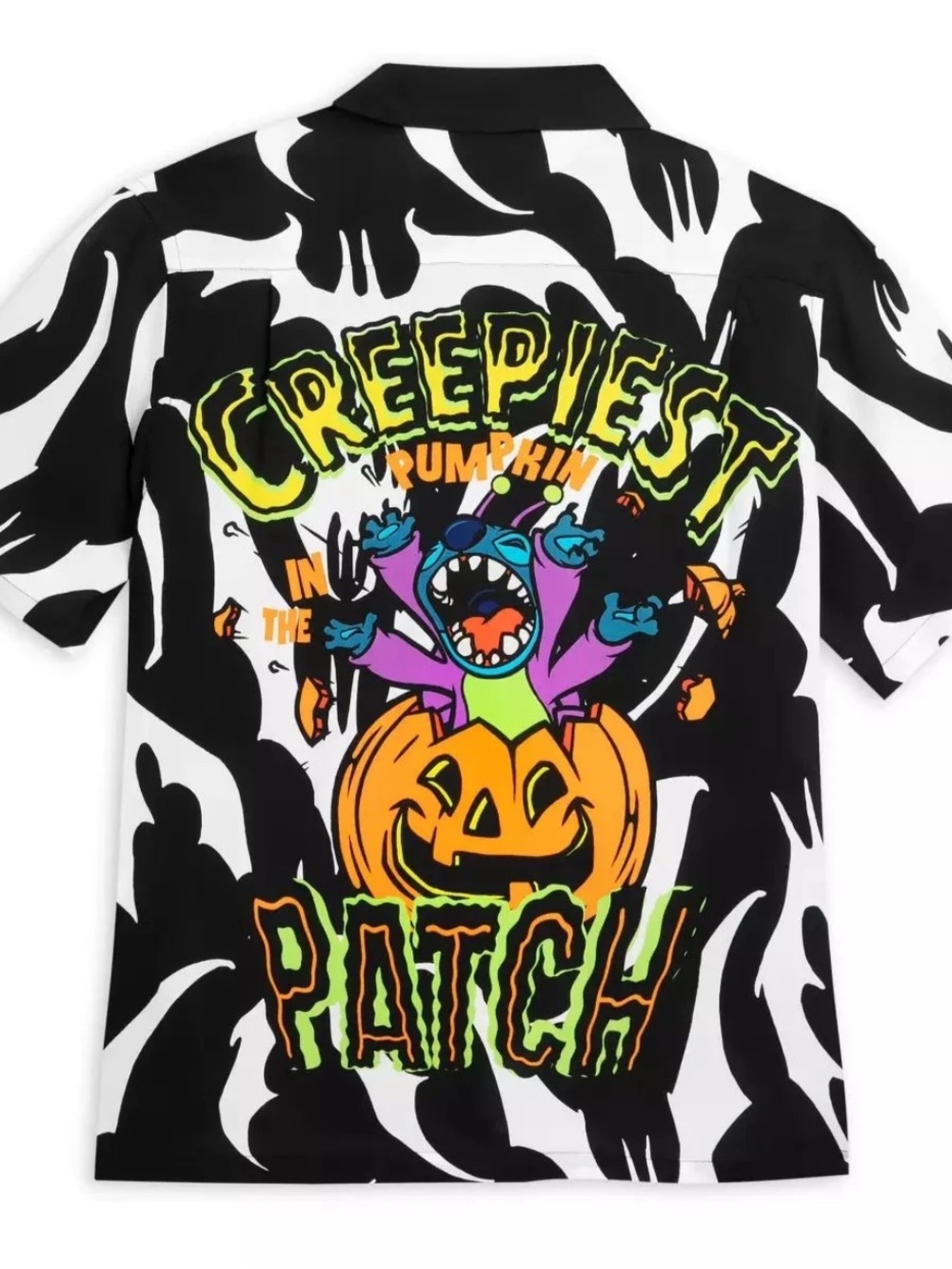 Disney Parks Halloween Stitch Camp Shirt Creepiest Button down Size Medium